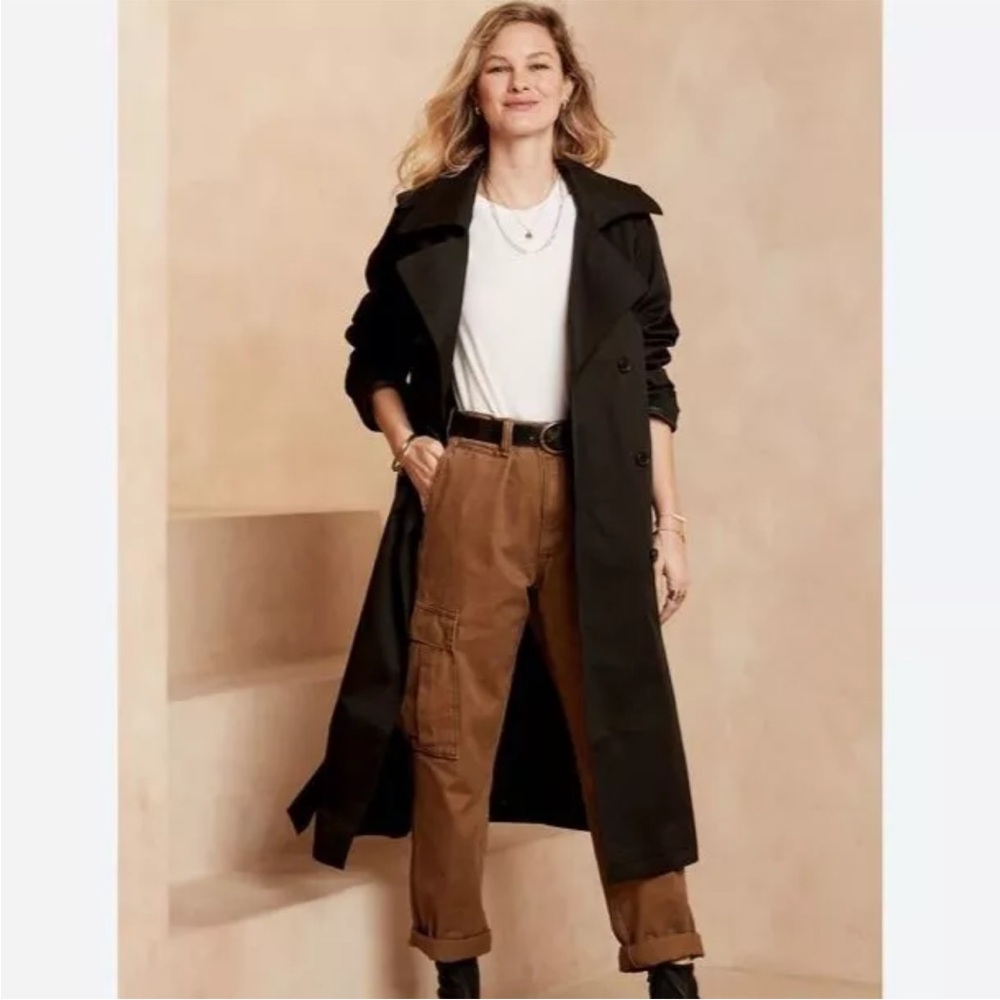 Black Banana Republic Trench Coat